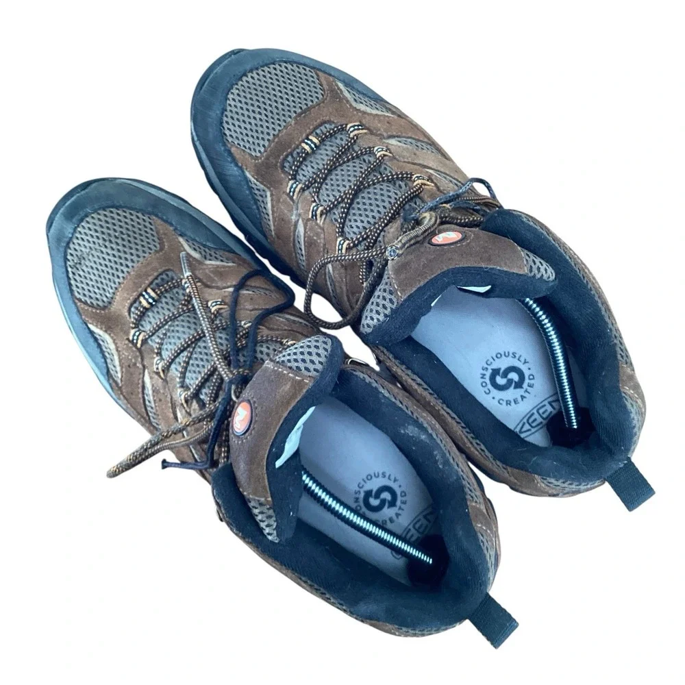 Merrell Moab Mid Waterproof Hiking Boots Men's 13 Vibram Outsoles J88623 Earth